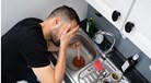 An overflowing blocked sink